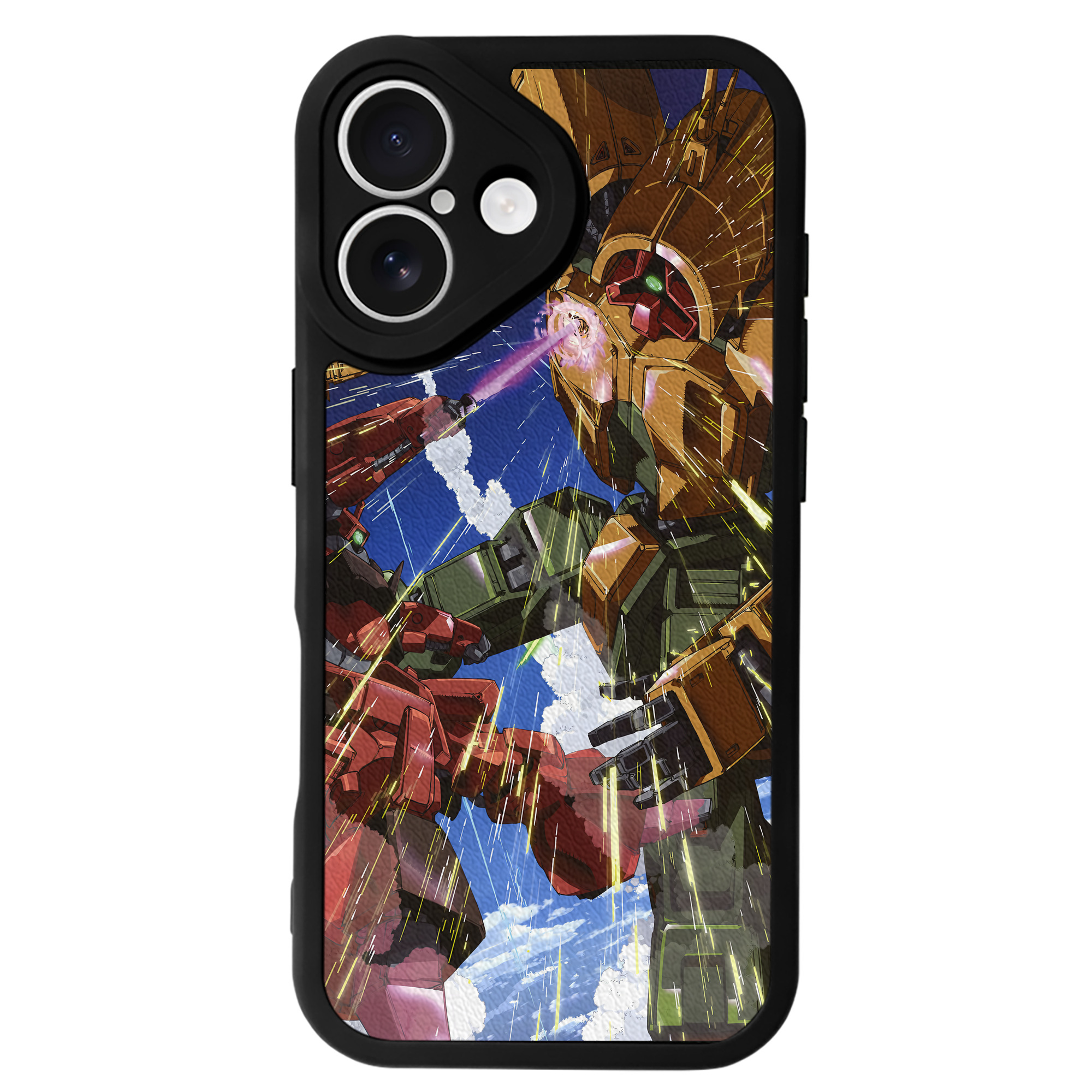 （画像用） 機動戦士ガンダム Mobile Suit Gundam 【iPhone 16シリーズ対応】シリコンスマホケース（レザー調） 材質：シリコン